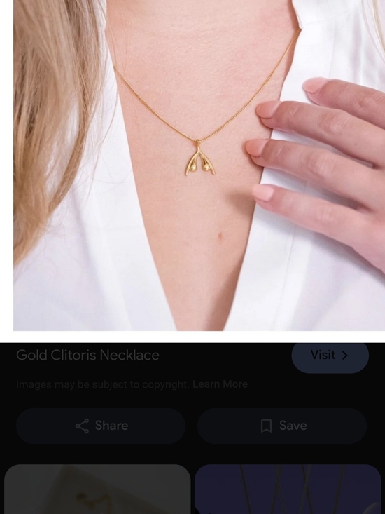 Jewelry - Gold Clitoris Pendant Necklace - Womanizer original Feminine Statement Jewelry